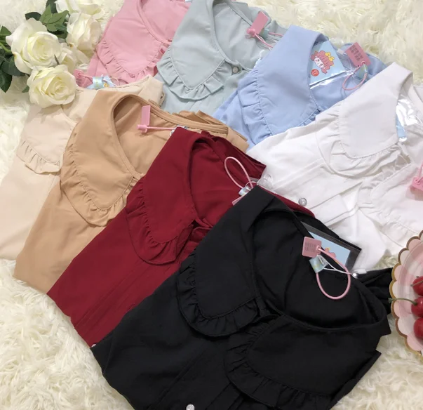 Niu Niu~Plus Size Lolita Blouse Long Sleeve Shirt Feminine Women's Soft 