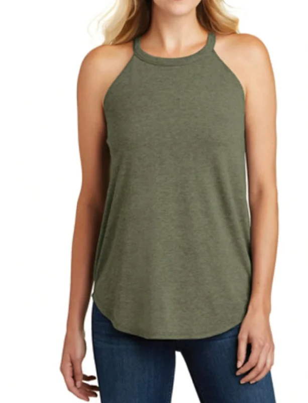 Olive Frost Super Soft Rockstar Tank Top Relaxed Women's 