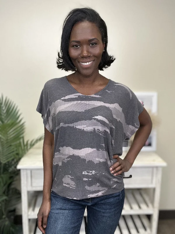 Finding Yourself Women's Soft Loose Short Sleeve Top Feminine Women's Style 