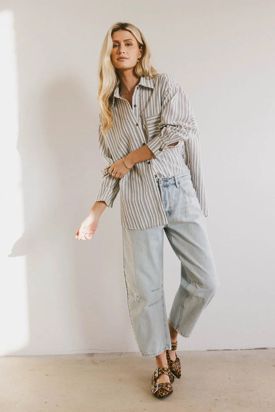 Sailor Striped Button Up Cozy Women's Winter