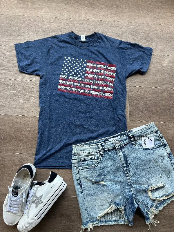 USA flag tee Refined Women's 