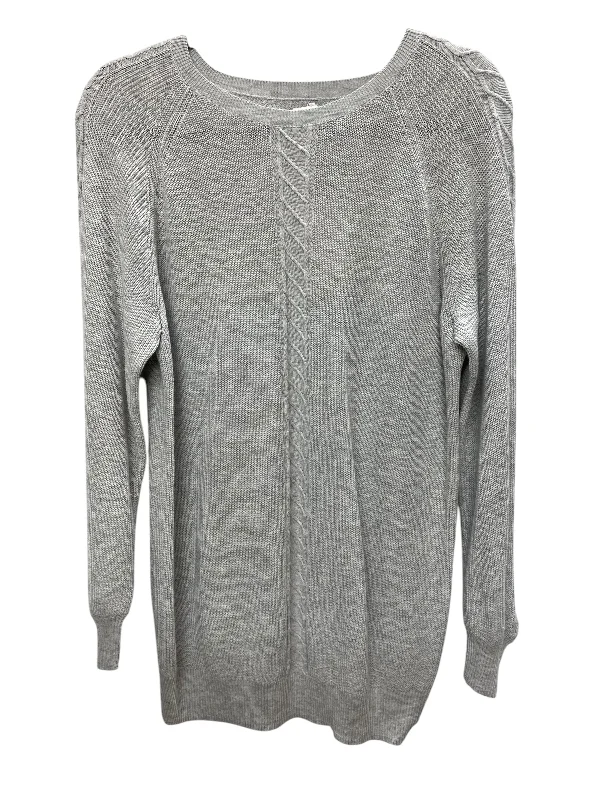 Top Long Sleeve By Clothes Mentor In Grey, Size: L Polished Women's Silk
