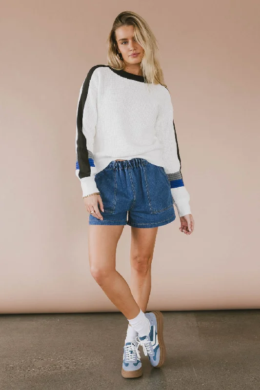 Rochelle Sweater in Cream Cool Women's Distressed