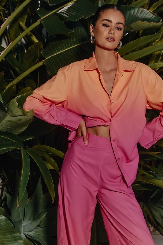 Suel Shirt - Pink/Orange Laid - back Women's Vibe