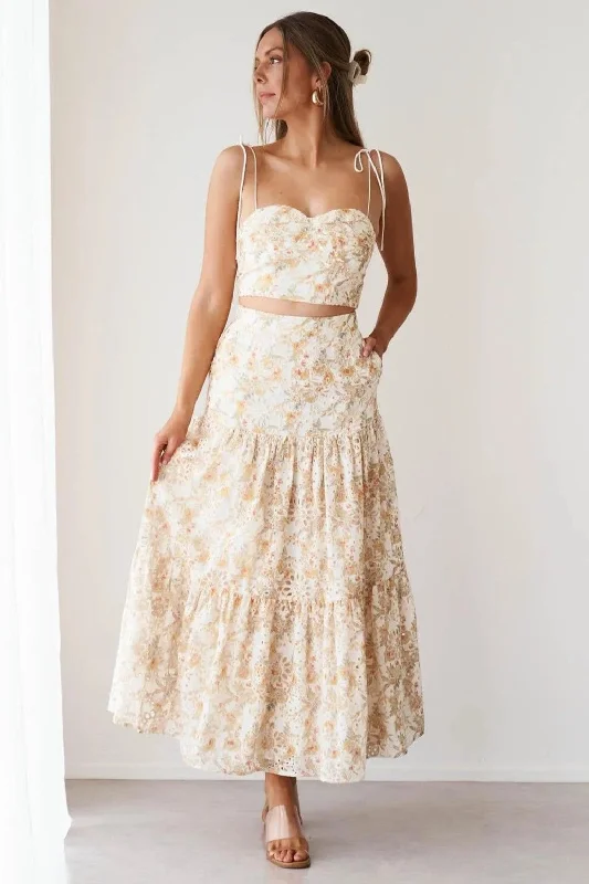 Seren Set - Yellow Floral Sporty Women's Tennis