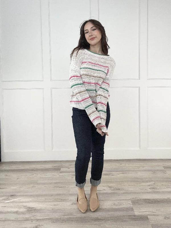 Flavors of Life Women's Multi Colored Sweater Sleek Women's 
