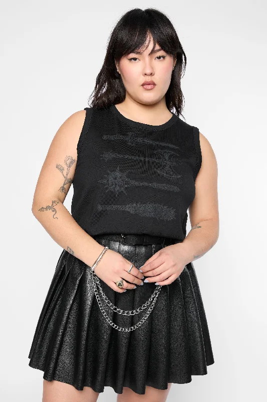Affliction Cropped Vest Classic Women's Pin - striped