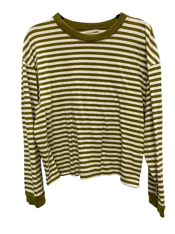 Top Long Sleeve Basic By Madewell In Green, Size: L Business