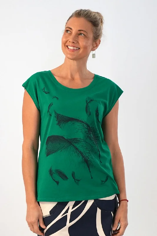 Bobby Top Feather Emerald/Smoke Vintage Women's 1970S 