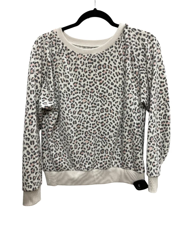 Sweatshirt Crewneck By Victorias Secret In Animal Print, Size: Xs Sporty Women's Athleisure 