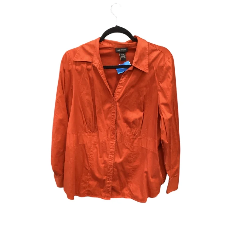 Top Long Sleeve By Lane Bryant In Orange, Size: Xl Modern Women's Tech