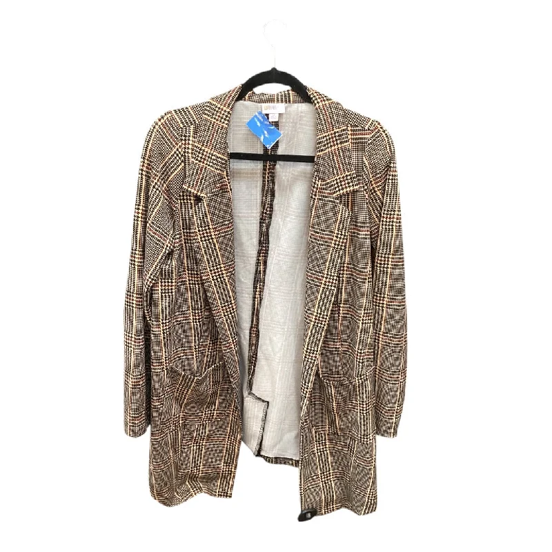 Blazer By Clothes Mentor In Plaid Pattern, Size: M Vintage Women's 1970S 