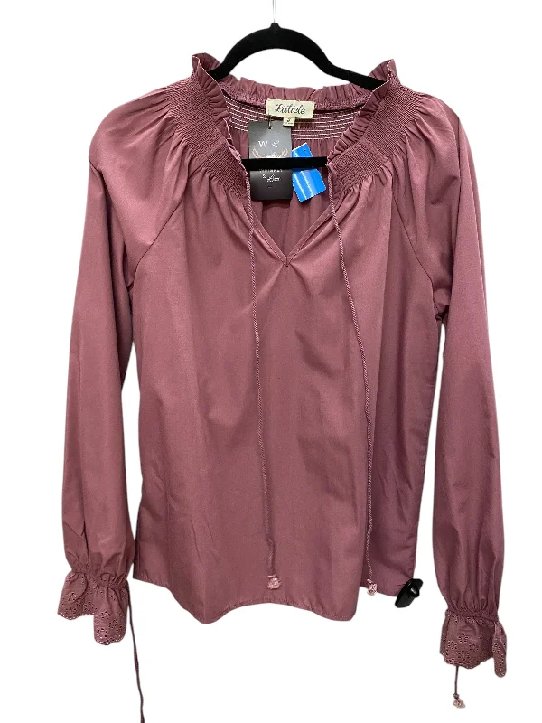 Top Long Sleeve By Listicle In Pink, Size: S Sophisticated Women's 