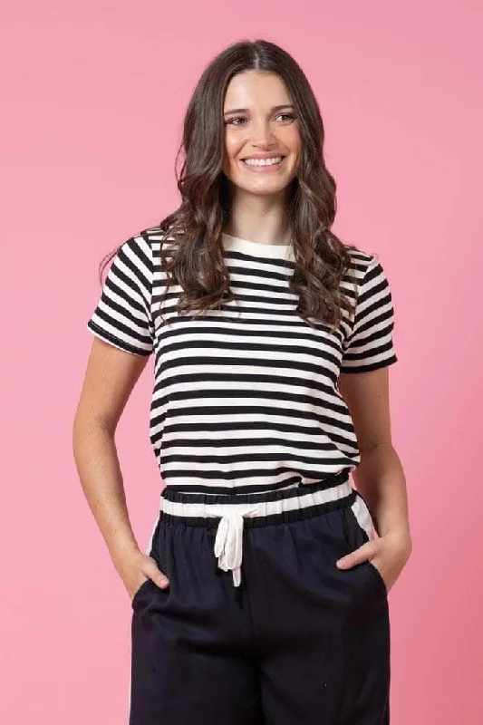 Jordyn Tee Black Stripe purpose