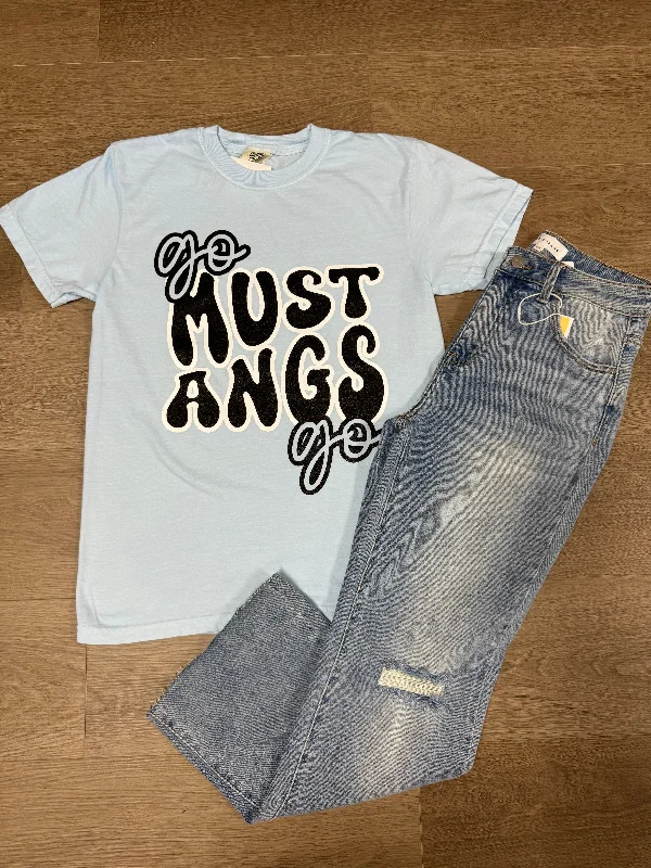 Go mustangs go tee Trendy Women's Oversized