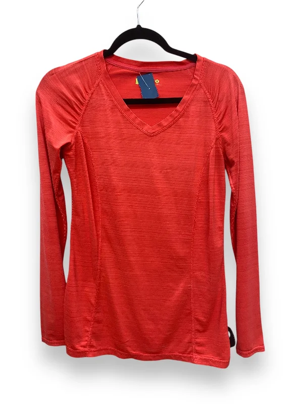 Athletic Top Long Sleeve Collar By Xersion In Red, Size: S Streetwear Style for 
