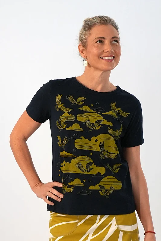 Girlfriend Tee Birdy Navy Citrus Cool Women's Skate