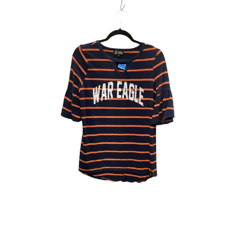 Top Short Sleeve By Clothes Mentor In Blue & Orange, Size: S Dynamic Women's Moto