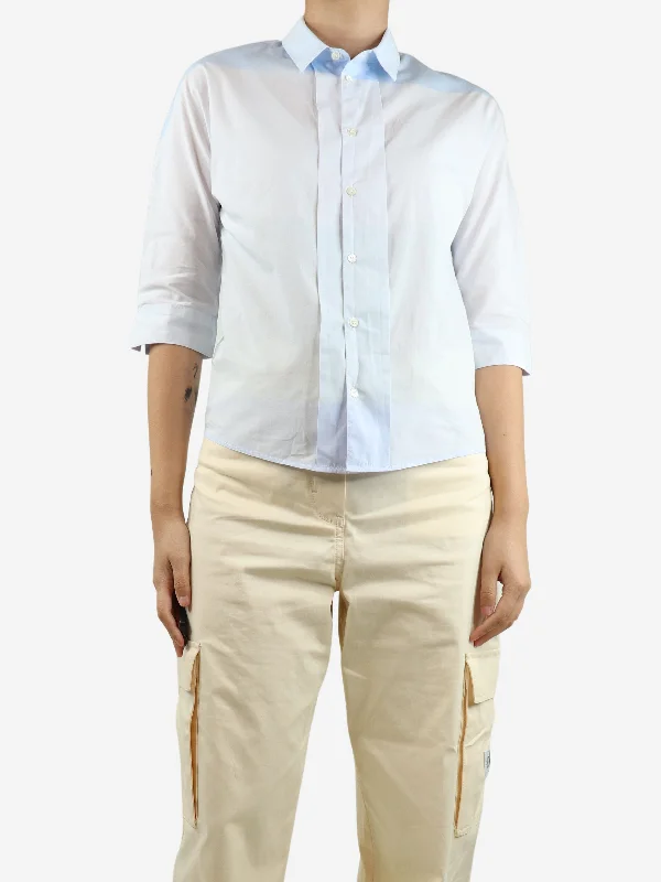Light blue boxy shirt - size UK 8 Business