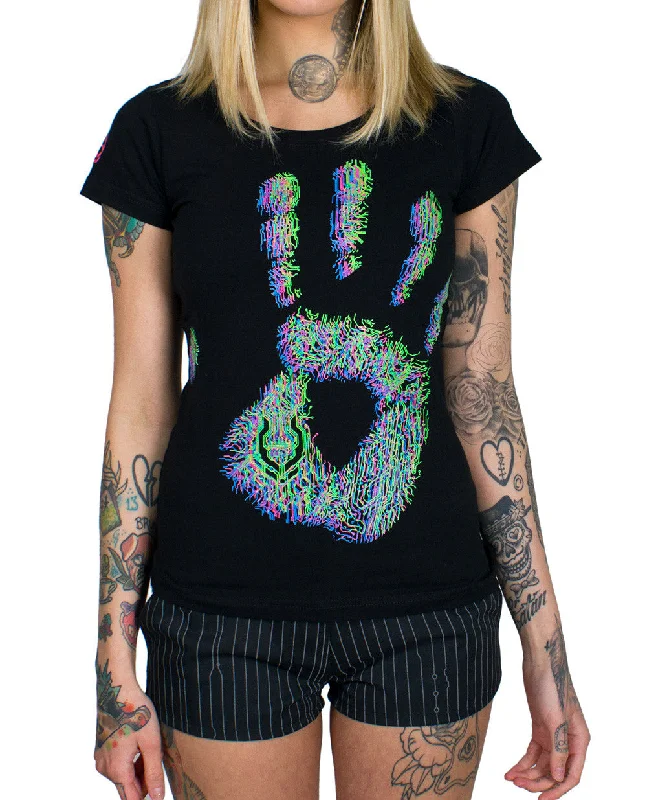 GIRLS S/S TALK TO THE HAND Casual Women's Loose - fitting