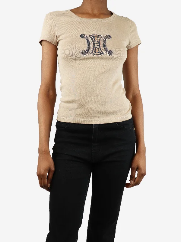 Neutral embroidered t-shirt - size S Athletic Women's 